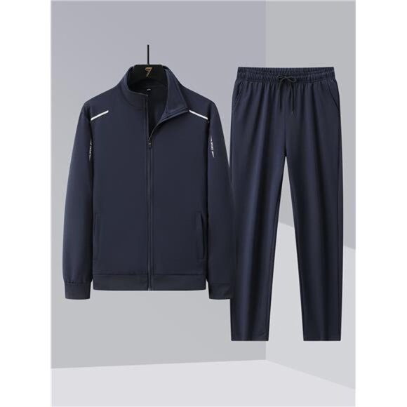 NWT Men's Navy Blue Lightweight Tracksuit Set - Picture 2 of 7